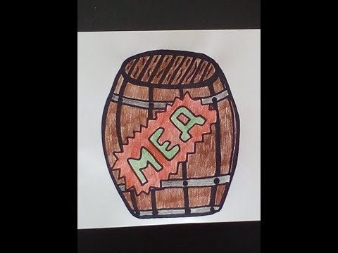 Как нарисовать бочку - How to draw a barrel Как нарисовать милые рисунки
