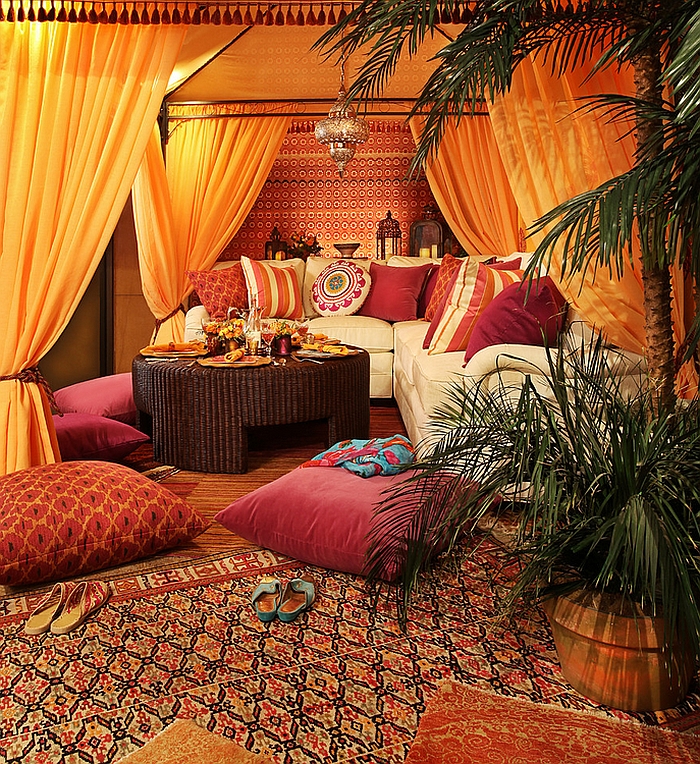 Оформление гостиной в марокканском стиле. Фото 20