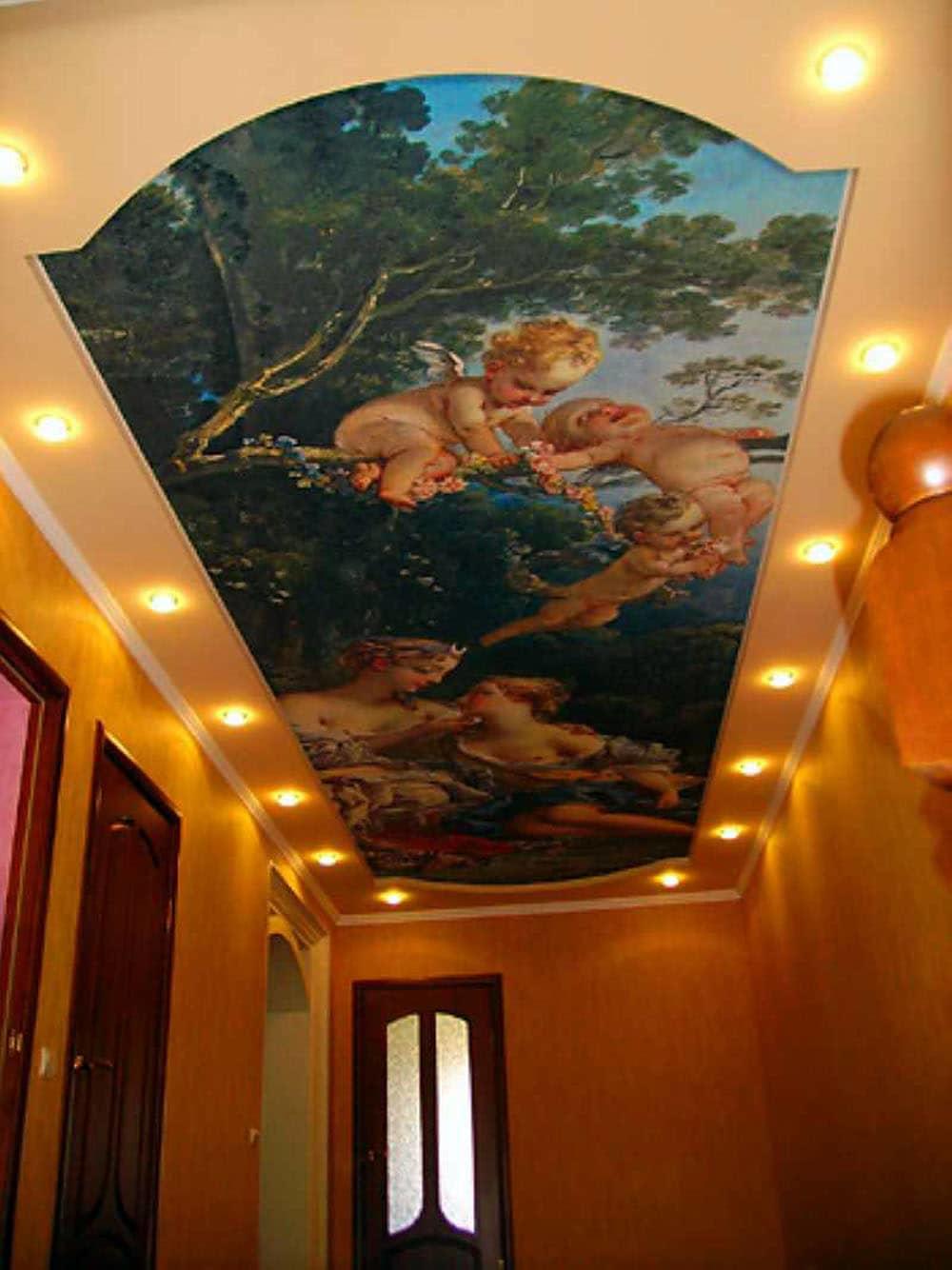 Художественные натяжные потолки — оригинальное решения для создания неповторимого стиля в комнате