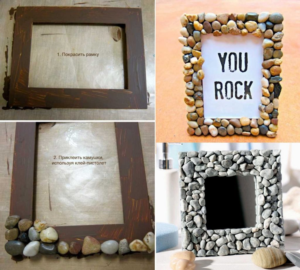 Декор рамки камнями
