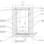 Конструкция расширенного дверного проема (вид А-А)