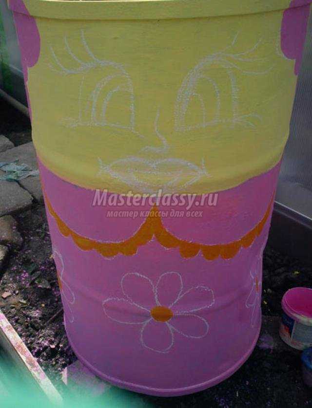 поделки для дачи. Бочки для воды