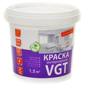 Особенности вододисперсионной  краски