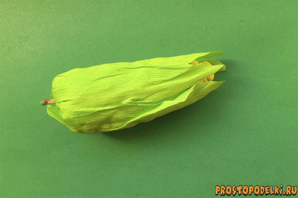 Кукуруза из гофрированной бумаги-8
