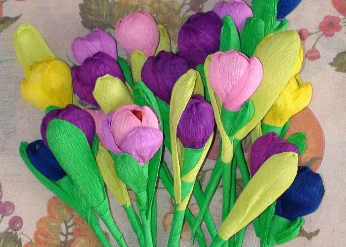 изготовление букета цветов на 8 марта