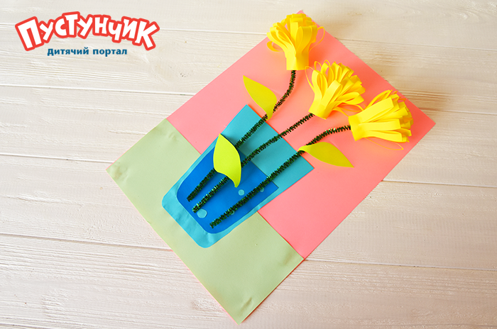 Весняні аплікації для дітей