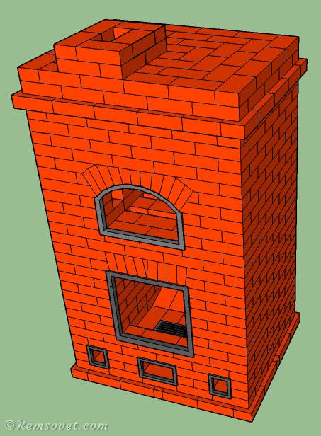 Печь своими руками: порядовка - 28-30 ряд