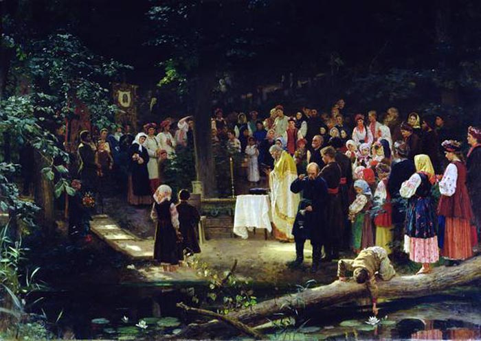 Николай Бодаревский, «Яблочный Спас в Малороссии». Источник: wikimedia.org
