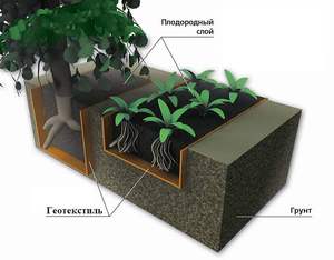 Геотекстиль  активно используют для ландшафтных работ.