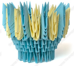 Оригами модульное: Цветущий кактус из модулей