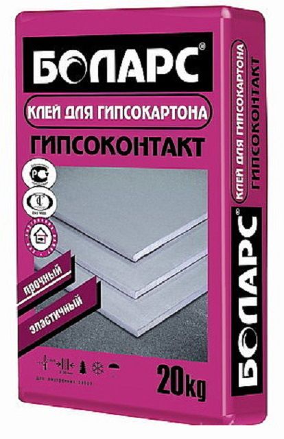 Один из клеевых составов для монтажа гипсокартона