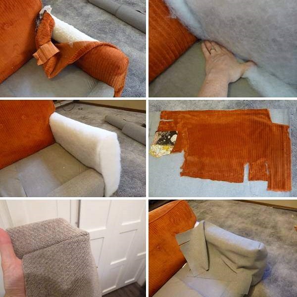 Замена подушек на диване
