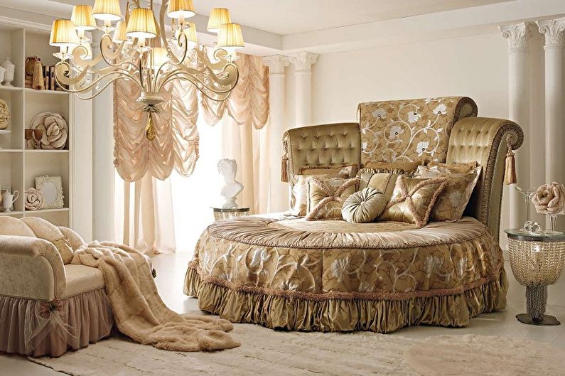 Круглая кровать в спальню в разных стилях - Восточный стиль