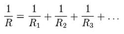 Формула расчета для параллельного включения резисторов