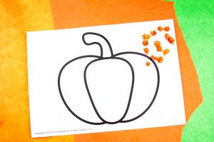 Arty Crafty Kids - Tissue Paper Pumpkin Craft for kids. A sweet Autumn or Halloween craft that