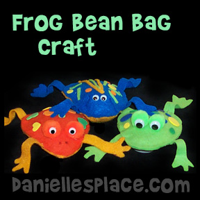 Frog Bean Bag Craft www.daniellesplace.com