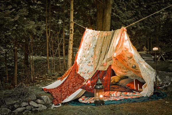 Простой самодельный шалаш-палатка
