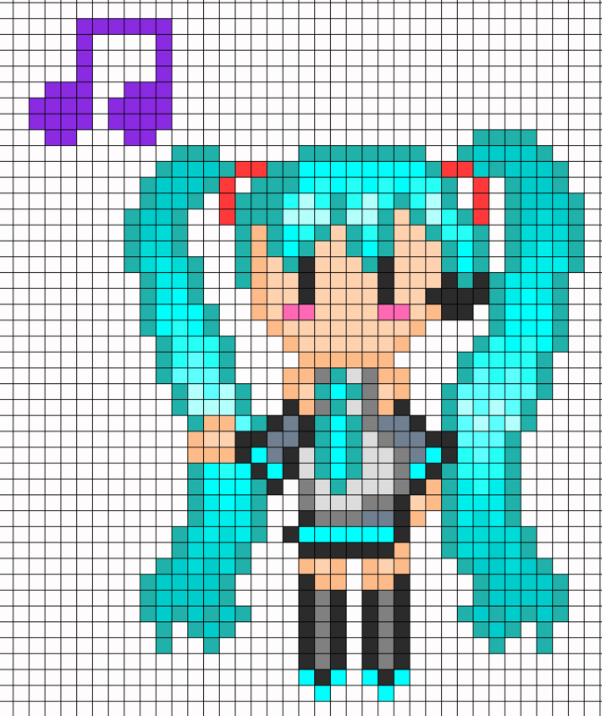 17581_Elsa_from_Frozen_for_Perler Рисунки по клеточкам: девочки