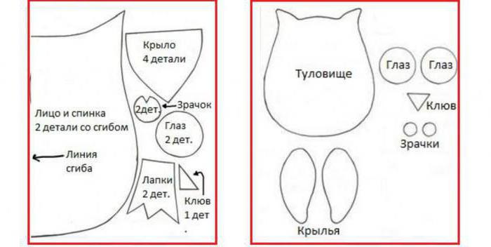 подушка сова выкройка