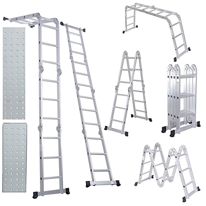 Comie Multi-Purpose Aluminum 330lbs Folding Ladder